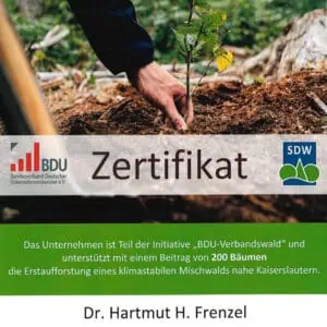 Dr. Hartmut Frenzel spendete für die Pflanzung von 200 Bäumen