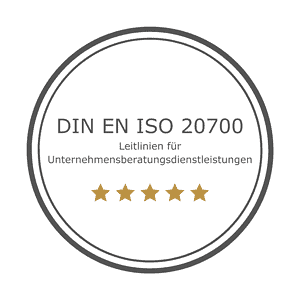 Siegel – DIN EN ISO 20700 Leitlinien für Unternehmensberatungsdienstleistungen